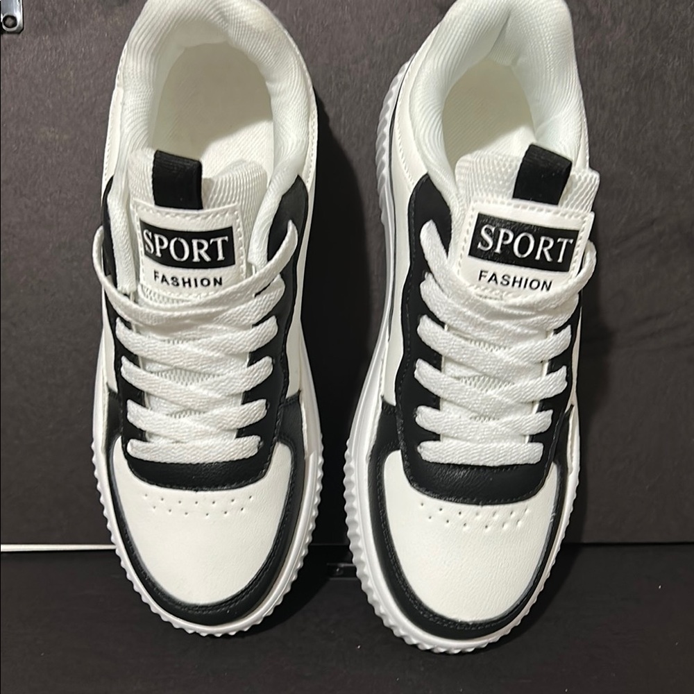 Kids Sneakers - Black and White
